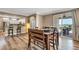 Open-concept dining area with access to outdoor patio with extra seating at 7029 Bocaire Dr, Las Vegas, NV 89131
