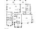 Detailed floor plan showing layout of bedrooms, baths, kitchen, and living spaces at 9 Rue Grimaldi Way, Henderson, NV 89011