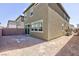 Backyard space with gravel and partial block wall at 9086 Nostrand Ave, Las Vegas, NV 89148
