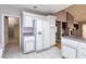 Open kitchen with stainless steel refrigerator and plenty of cabinet space at 9329 January Dr, Las Vegas, NV 89134