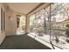 A covered and screened patio overlooks the backyard and landscaping at 9329 January Dr, Las Vegas, NV 89134