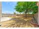 Spacious backyard featuring low-maintenance landscaping, a mature tree, and a block wall for privacy at 1312 Pacific Terrace Dr, Las Vegas, NV 89128