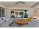 Cozy outdoor patio featuring modern furniture and an inviting atmosphere at 2890 Reverence Heights Ln, Las Vegas, NV 89138
