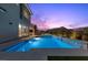 Backyard pool with luxurious design and mountain views, creating a serene outdoor oasis at 2890 Reverence Heights Ln, Las Vegas, NV 89138