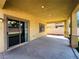 Covered patio with recessed lights and concrete floors at 3412 Catherine Mermet Ave, North Las Vegas, NV 89081