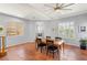 Dining room area with tile floors, natural light, and neutral wall paint at 3535 Coventry Gardens Dr, Las Vegas, NV 89135
