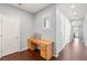 Hallway with wood floors and shutters at 3535 Coventry Gardens Dr, Las Vegas, NV 89135