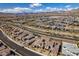 Expansive aerial view of the neighborhood showcasing the community and mountain views at 365 Malpaso St, Las Vegas, NV 89138