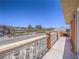 Balcony view showcasing the neighborhood, with decorative railings and stucco accents at 420 Dakar St, Henderson, NV 89015