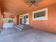 Large covered patio area with fan at 420 Dakar St, Henderson, NV 89015