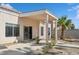 Covered patio provides shade for outdoor relaxation in the backyard at 4323 Village Spring St, Las Vegas, NV 89147