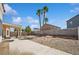 Large backyard with mature palm trees and privacy wall at 4323 Village Spring St, Las Vegas, NV 89147