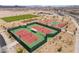 Community amenities featuring tennis and basketball courts, a playground, and green spaces for recreation at 462 Fortissimo St, Henderson, NV 89011