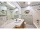 Bathroom with a single vanity, a bathtub, and a shower at 504 Arthur Ave, Henderson, NV 89015