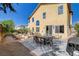 A lovely backyard that features a paved patio, outdoor table, BBQ, and raised garden at 1127 Lake Berryessa St, Henderson, NV 89002