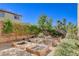 This home features a backyard with an in-ground garden surrounded by lush greenery at 1127 Lake Berryessa St, Henderson, NV 89002