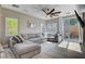 Comfortable living room with plush seating, large windows, and sliding glass doors to an outdoor patio at 1127 Lake Berryessa St, Henderson, NV 89002