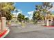 Attractive gated entrance to the community, providing added security and peace of mind at 201 Mission Laguna Ln # 104, Las Vegas, NV 89107