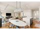 Open-concept floor plan with modern chandelier and access to bedroom and living spaces at 3750 Las Vegas Blvd # 3006, Las Vegas, NV 89158