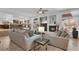 Inviting living room featuring a cozy fireplace and comfortable seating at 4108 Royal Scots Ave, Las Vegas, NV 89141