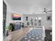 Bright main bedroom features a fireplace, mini bar, and access to a balcony at 4108 Royal Scots Ave, Las Vegas, NV 89141