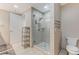 Modern bathroom with a glass-enclosed shower, sleek fixtures, and contemporary design at 4525 Dean Martin Dr # 1208, Las Vegas, NV 89103