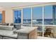 Kitchen counter features granite countertops, city views, and natural light from floor-to-ceiling windows at 4525 Dean Martin Dr # 1208, Las Vegas, NV 89103