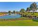 Picturesque pond with a fountain and verdant landscaping, creating a serene atmosphere at 5429 Sweet Shade St, Las Vegas, NV 89130