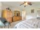 The room has a ceiling fan and view of the bathroom at 5829 W Patrick Ln, Las Vegas, NV 89118