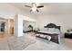 The primary bedroom includes a mirrored closet and access to an ensuite bathroom at 5829 W Patrick Ln, Las Vegas, NV 89118