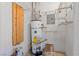A view of the home's hot water heater and utilities at 8409 Running Deer Ave # 203, Las Vegas, NV 89145