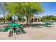 Enjoy a picnic at one of several picnic tables at this community amenity, featuring mature landscaping and recreation buildings at 9712 Red Horse St, Las Vegas, NV 89143