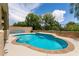 Backyard pool area has plenty of space for entertaining and enjoying the outdoors at 9712 Red Horse St, Las Vegas, NV 89143