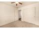 Bedroom with carpet, ceiling fan, closet, and natural light at 11953 Haven St, Las Vegas, NV 89183