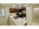 Efficient kitchen with stainless steel appliances and lots of counter space at 11953 Haven St, Las Vegas, NV 89183