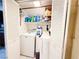 Convenient laundry closet with a washing machine and dryer, offering practical functionality at 1515 Fort Dix Cir, North Las Vegas, NV 89031