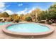 Community swimming pool surrounded by lush landscaping and lounge chairs at 1609 Hidden Spring Dr, Las Vegas, NV 89117