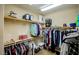 Organized walk-in closet offering ample shelving and hanging space for storage at 1699 Sonoran Bluff Ave, Henderson, NV 89014