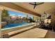 Beautiful backyard pool and patio area, perfect for outdoor entertaining at 2111 Bogart Ct, Las Vegas, NV 89117