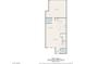 Floor plan showing the layout of the lower level featuring the living room, dining room, kitchen and garage at 2878 Via Firenze, Henderson, NV 89044