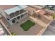 Large backyard featuring a gazebo, shed, artificial turf area, and a covered patio at 3008 Soledad Dr, Laughlin, NV 89029