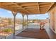 Balcony with a chair and a panoramic view of the mountains and city at 3008 Soledad Dr, Laughlin, NV 89029