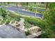 A backyard garden with a small fountain at 301 Lakewood Garden Dr, Las Vegas, NV 89148