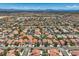 Sweeping aerial perspective displays the neatly organized neighborhood, complemented by lush greenery at 3412 Crystal Tower St, Las Vegas, NV 89129