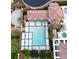 Beautiful aerial shot of the community pool, showcasing ample lounge space and pristine water at 3412 Crystal Tower St, Las Vegas, NV 89129
