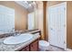 Cozy bathroom with granite countertop and a sink at 3412 Crystal Tower St, Las Vegas, NV 89129