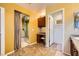 Bathroom featuring a vanity area, granite countertops, and tiled floors at 3412 Crystal Tower St, Las Vegas, NV 89129