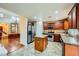 Beautiful kitchen featuring stainless steel appliances and view to open-concept living area at 3412 Crystal Tower St, Las Vegas, NV 89129