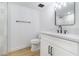 Bathroom with modern vanity, sink, and shower at 3459 One Nation Ave, Las Vegas, NV 89121