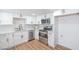 Bright kitchen features stainless steel appliances, modern white cabinets, and sleek hardware at 3459 One Nation Ave, Las Vegas, NV 89121
